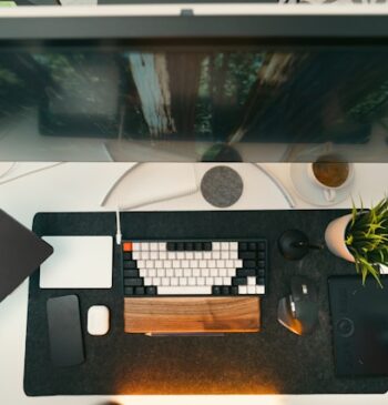 home studio office space fro above