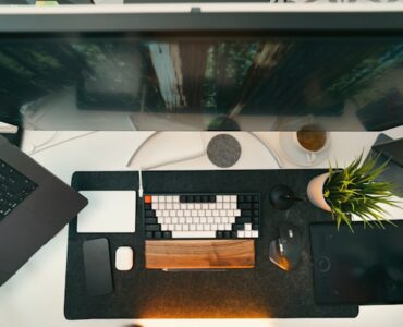 home studio office space fro above